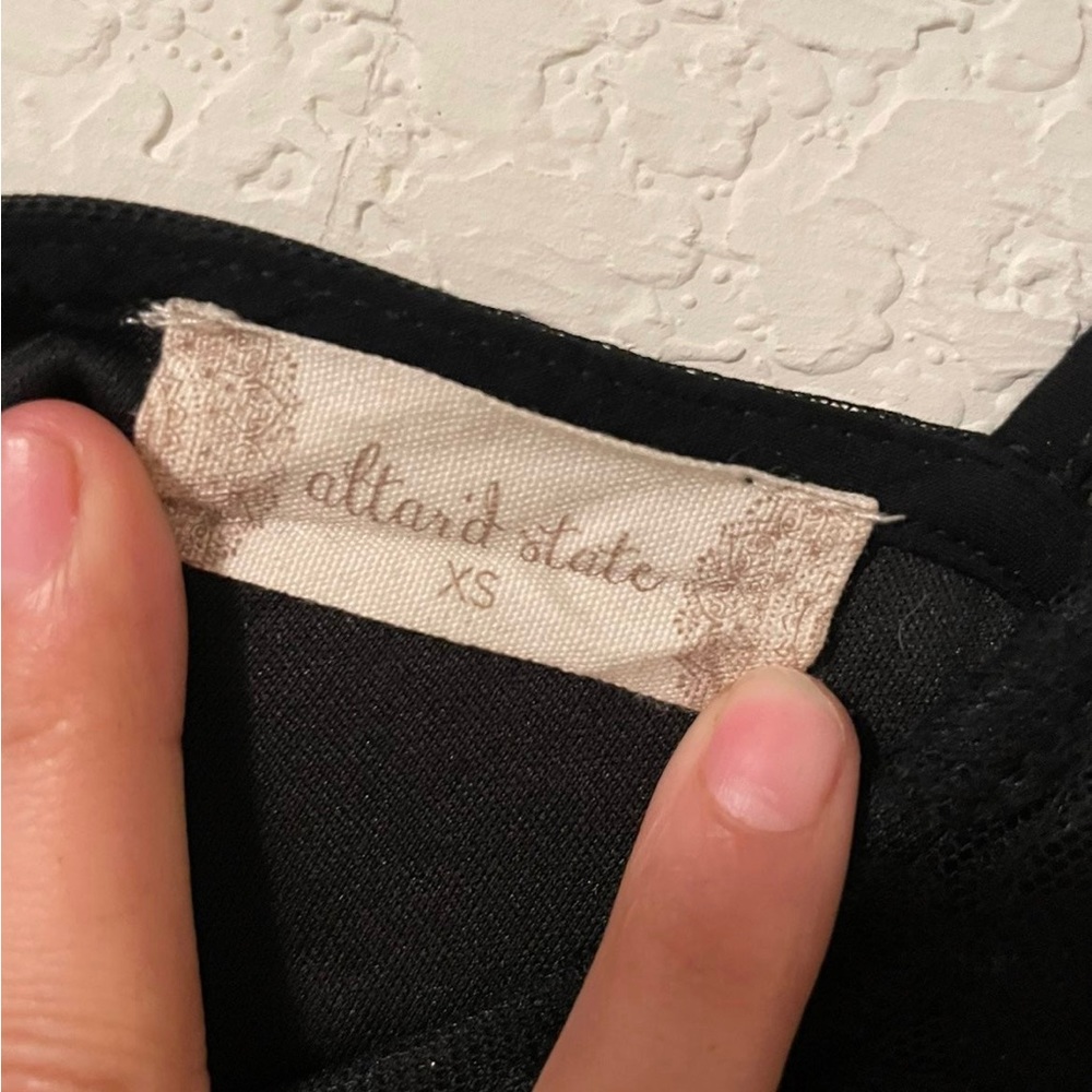 Alterd State black lace maxi dress